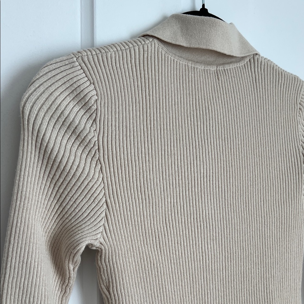H&M Rib Knit Dress Light Beige - Picture 6 of 10